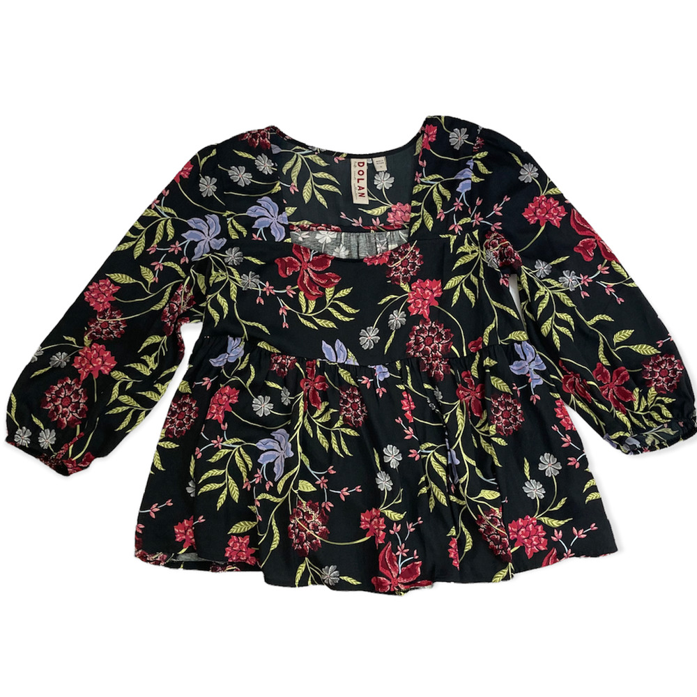 Anthropologie Dolan Cherie floral print babydoll blouse, size medium